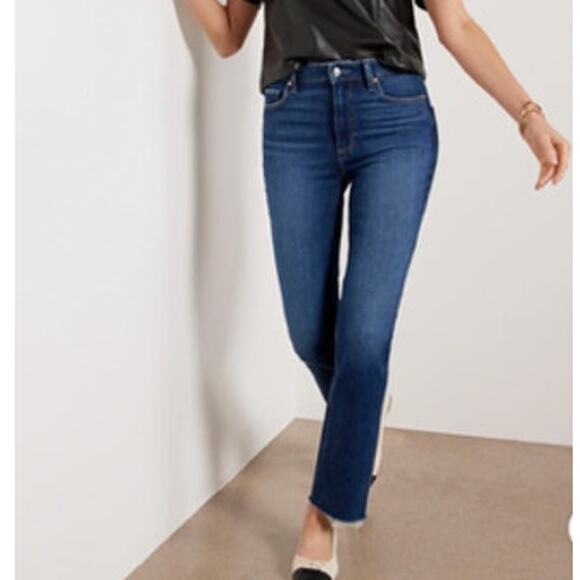 PAIGE Denim - Paige Cindy Jeans With Raw Hem Size: 28 Straight Leg